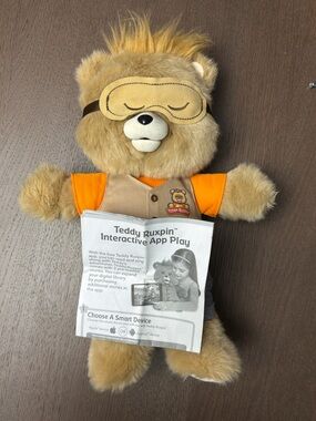 Teddy Ruxpin Interactive Plush Bear - Tan and Orange